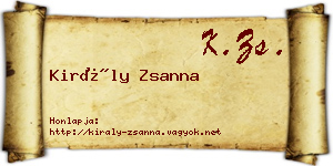 Király Zsanna névjegykártya